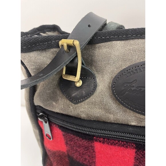 Frost River Temperence Tote Red Plaid Canvas Leather Bag - Picture 3 of 11